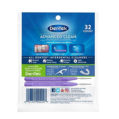 DenTek Dentek Dentek Slim Brush Cleaners, 32 Each (Pack of 4)
