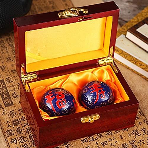 LIANGJUANG chinese balls baoding balls meditation balls Exercise Massage BallsBaoding Balls,Chinese Health Balls Baoding Balls Stress Relieve Hand Exercise Therapy Ball for Hand Therapy Stress Relief (50Mm)