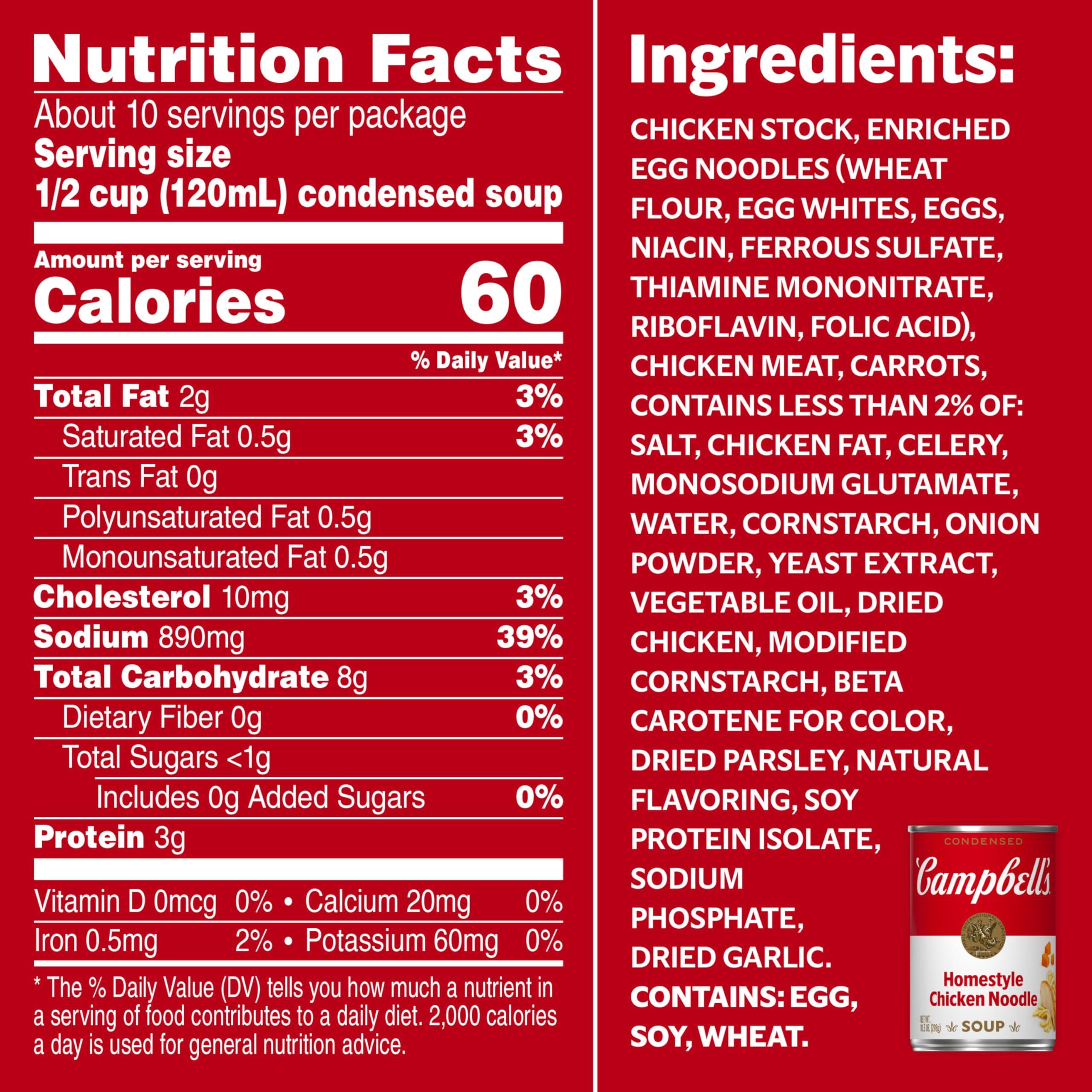 Campbell's Campbell’s Condensed Homestyle Chicken Noodle Soup, 10.5 Ounce Can (Pack of 4)