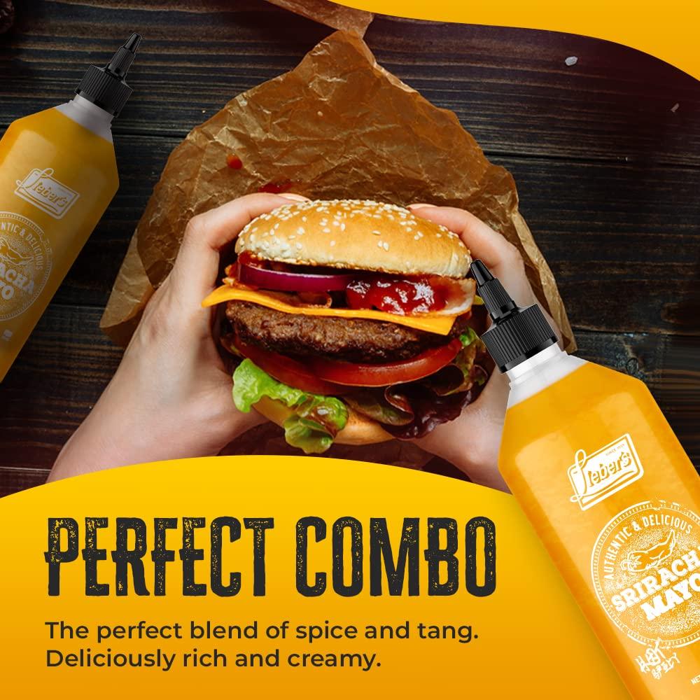 LIEBERS Lieber's Authentic And Delicious Sriracha Mayo, Hot And Spicy Mayonnaise Sauce, Non-GMO, No MSG, Gluten-free, Cholesterol-free, and Vegan, NET WT. 1 lb (454g)