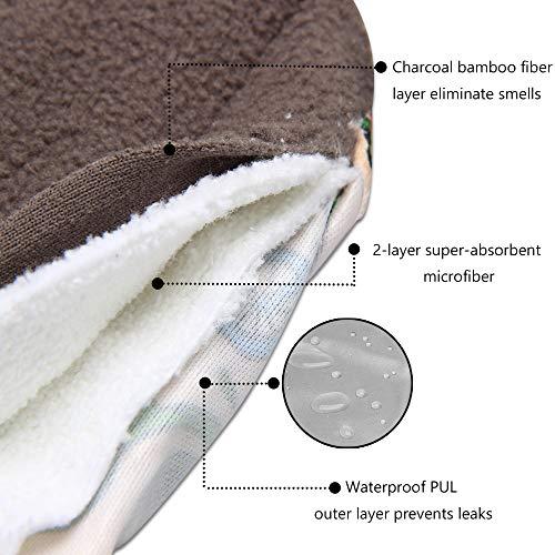 Teamoy Teamoy 10pcs Cloth Panty Liners, Reusable Sanitary Pads with Wet Bag, Washable Cloth Menstrual Pads with Charcoal Absorbency Layers (Lemon Series, 3pcsx7.9"+ 4pcsx10"+ 3pcsx11.6")