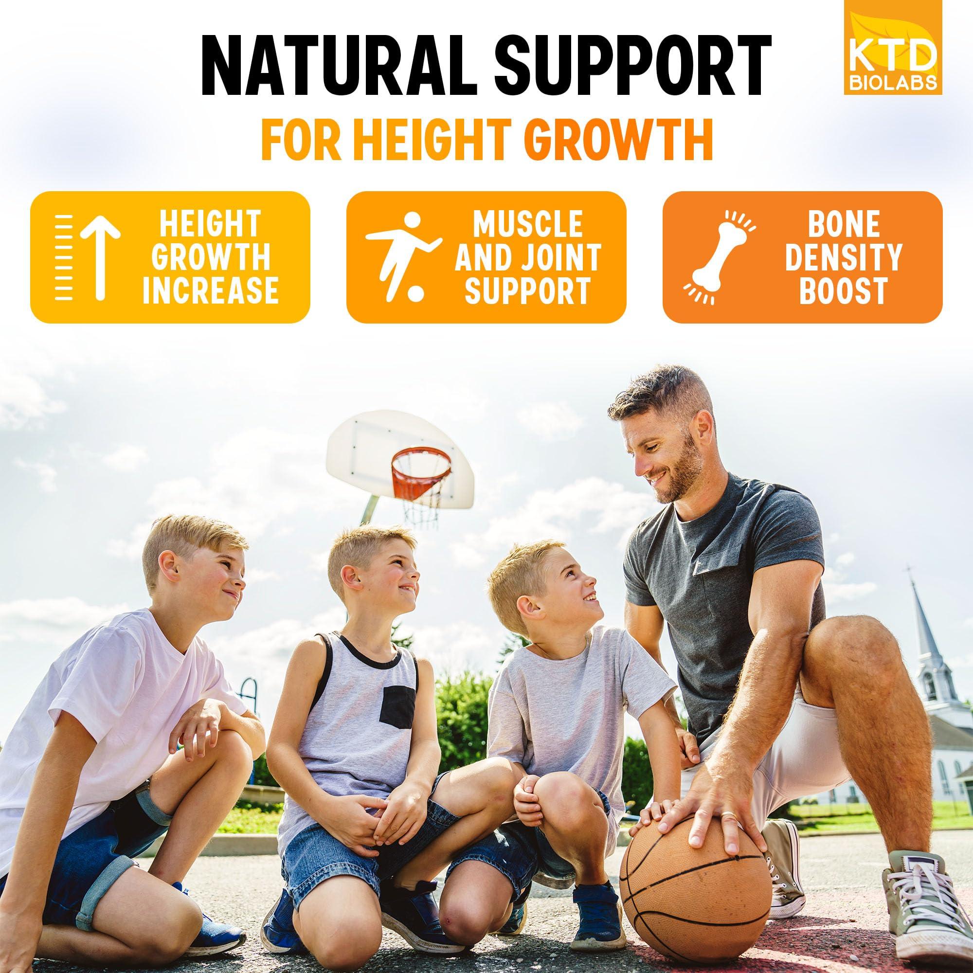 KTD BIOLABS Pack of 2 Height Growth Maximizer - Made in USA - Natural Height Increase Booster & Teen Vitamins - Pills to Grow Taller at Any Age - Bone Growth Supplement for Adults & Kids - 120 capsules