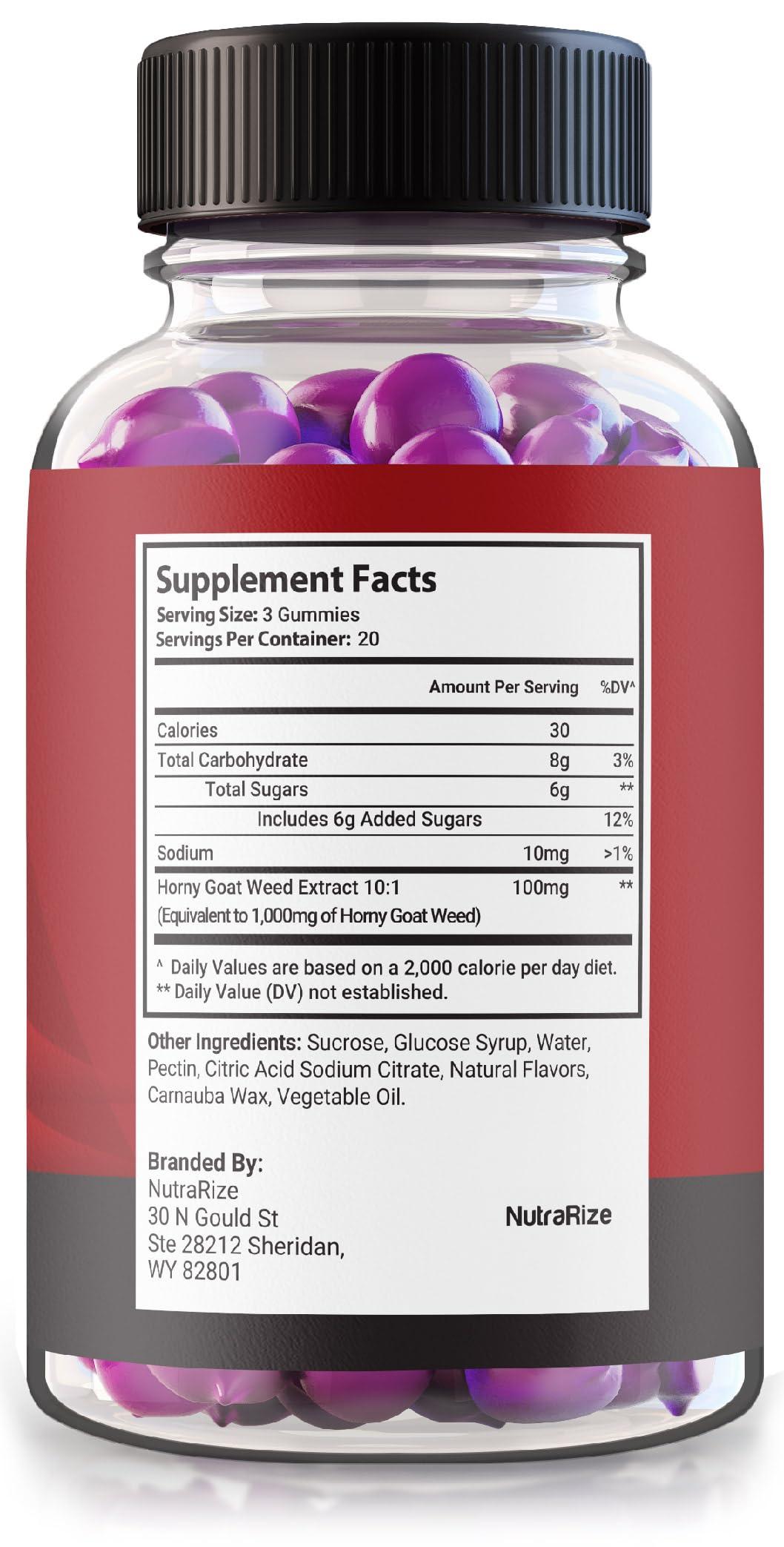 NutraRize (3 Pack) Viacia XX Male Gummies - ViaciaXX All Natural Supplement for Men, Daily Health Formula for Overall Performance and Endurance, Official Premium Gummy Reviews (180 Gummies)
