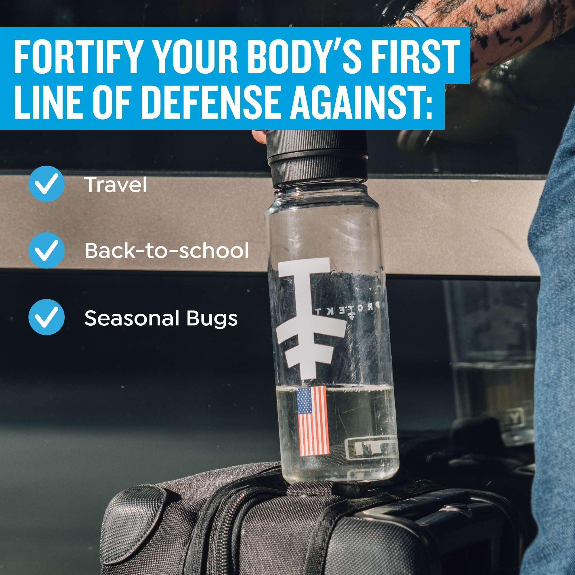 Protekt PROTEKT Liquid Immune Support Supplement - Liquid Drink Mix, Immunity Supplement, Immune Boosters for Adults, Sugar-Free with Vitamin C and Zinc Immunity Support - Mixed Berry 10ct