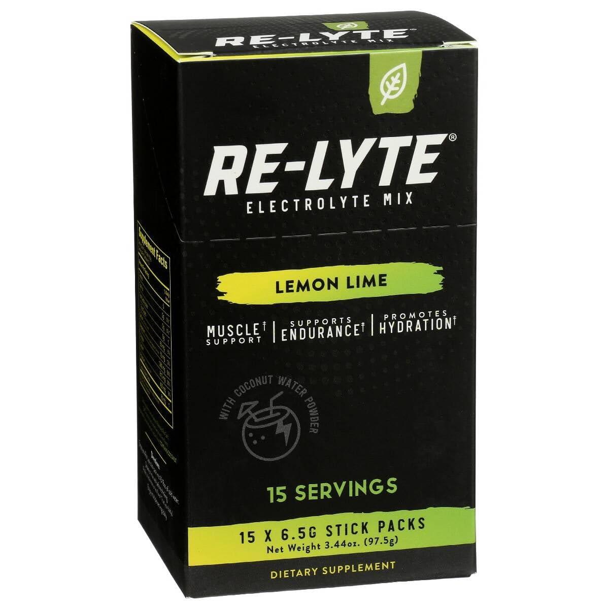 RELYTE RELYTE Re-lyte Electrolyte Drink Mix Lemon Lime 15 Servings Packets 3.44 oz.
