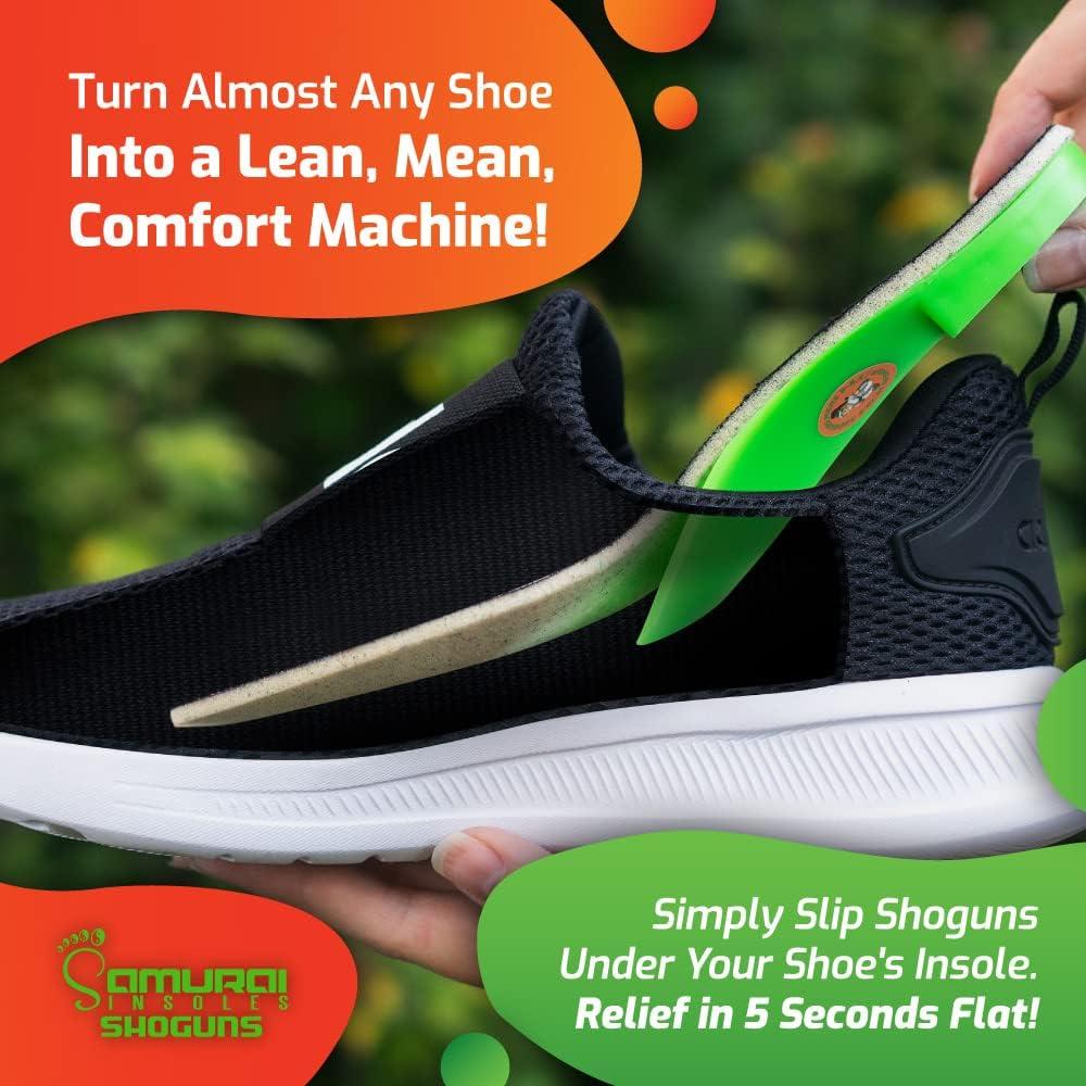 Samurai Insoles Samurai Insoles Shoguns Plantar Fasciitis Relief Reinforced Arch Support Shoe Inserts for Men or Women - Podiatrist Designed, Orthotic Lab Made in The USA Women 15-15.5, Men 13-13.5