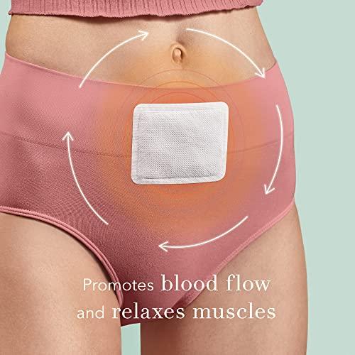 Hesta Rael Bundle - Organic Cotton Cover Reusable Cloth Pantyliners (White, 3 Count) & Heating Patch (6 Count)