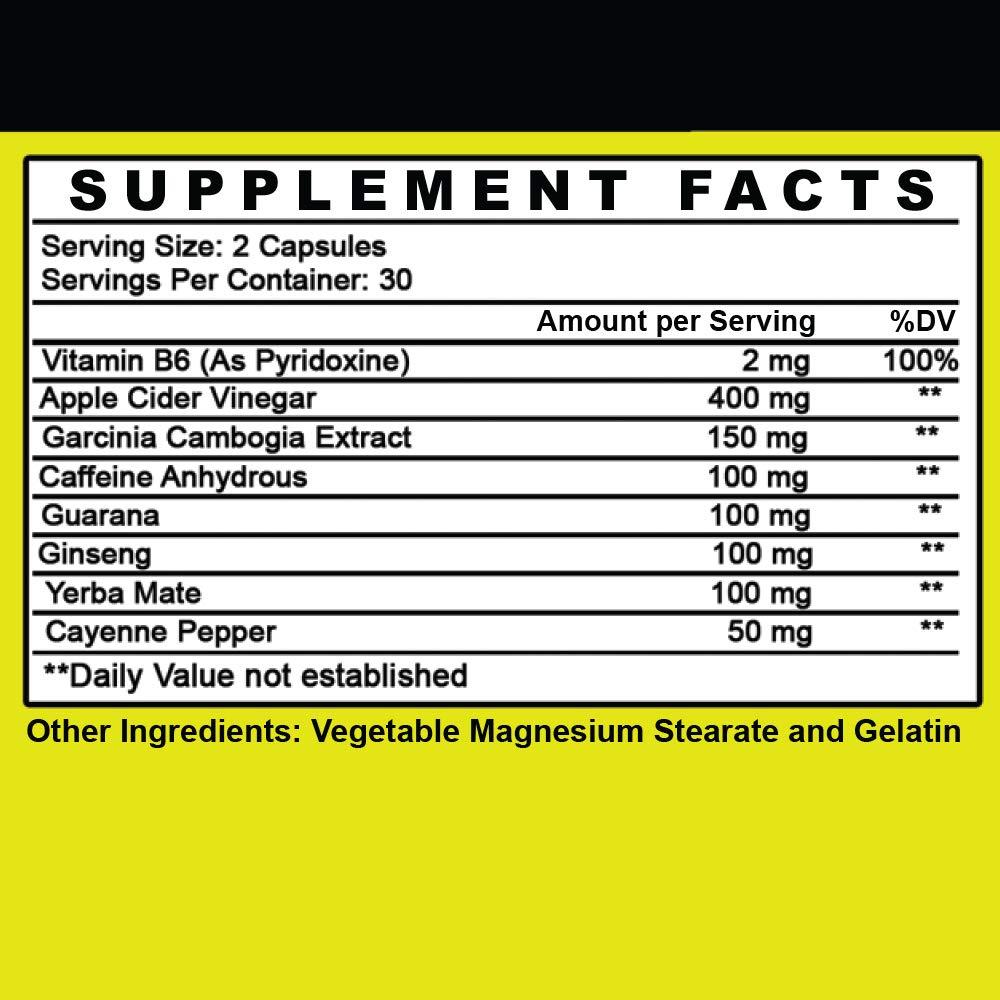 Angry Supplements Angry Supplements Angry Energy Caffeine Capsules, All Natural Non-GMO Energy Booster, Increase Stamina & Focus, Mind & Body Health (1-Bottle)