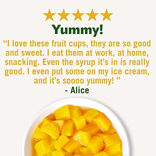 Del Monte DEL MONTE Diced Peaches FRUIT CUP Snacks in 100% Fruit Juice, 12 Pack, 4 oz