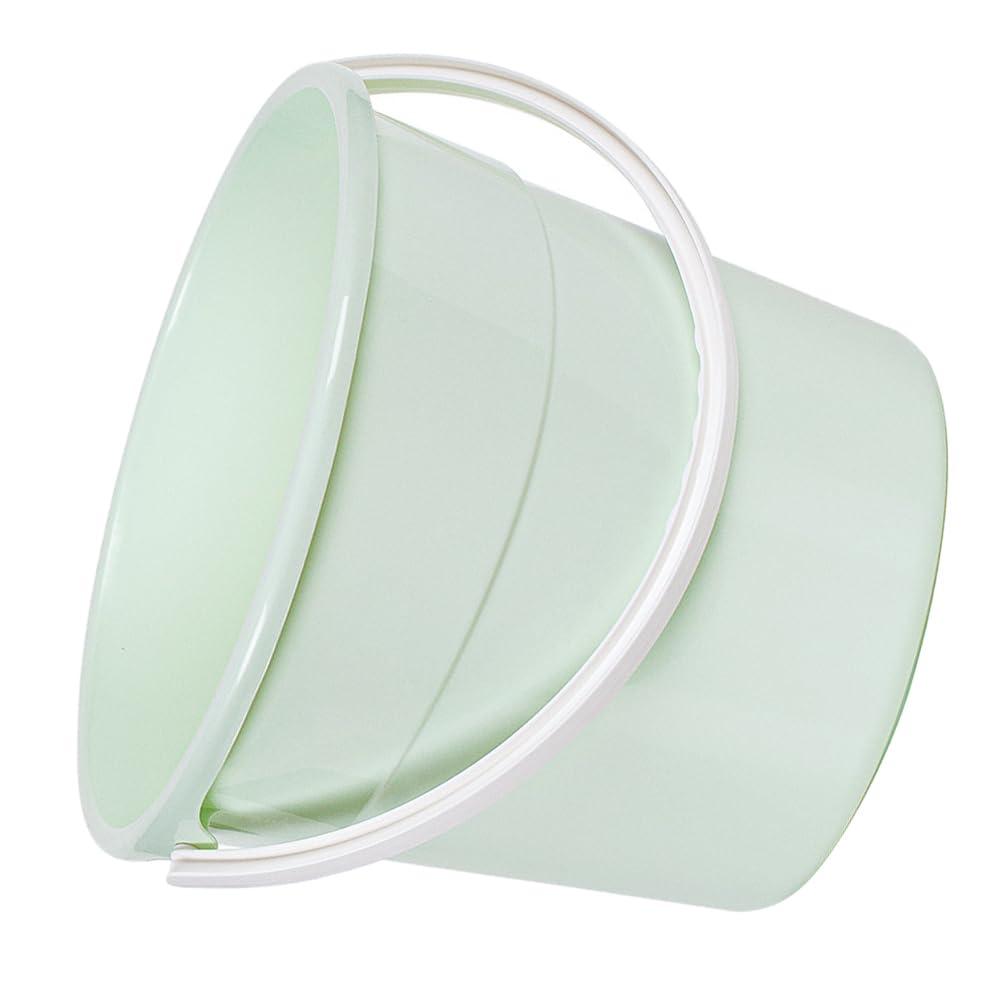 Amosfun Amosfun Plastic Buckets Plastic Bucket with Handle Round Water Bucket Bath Bucket Water Container for Camping Travel Beach Summer Party Accessory Green Cleaning Bucket