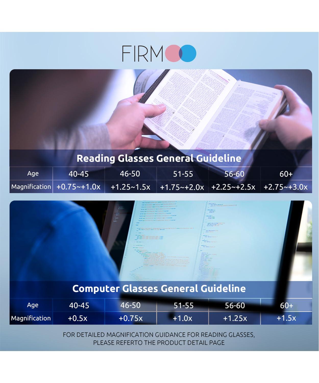 Firmoo Firmoo Blue Light Blocking Reading Glasses 2.0, Anti UV Glare Filter Lens, Tortoise Shell Mental Retro Round Readers for Women/Men