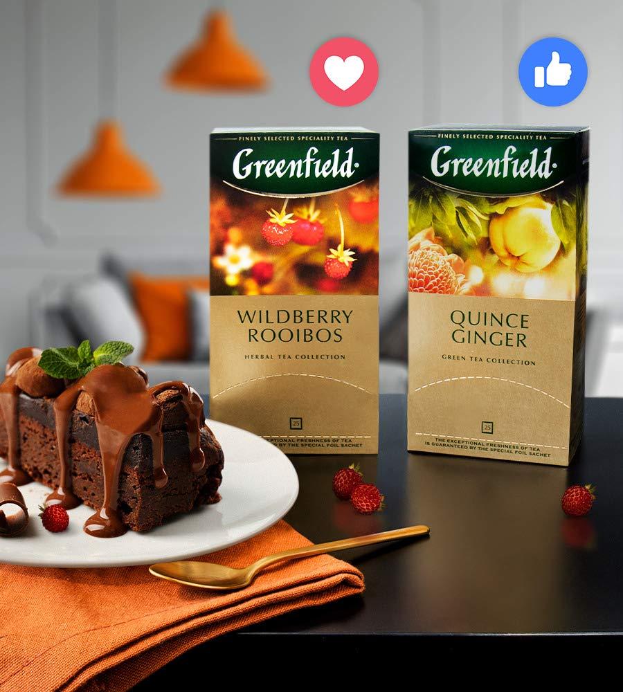 Greenfield Greenfield Wildberry Rooibos Herbal Tea Fruit & Herbal Collection 25 Teabags The Execptional Freshness Of Tea Is Guranteed By The Special Foil Sachet