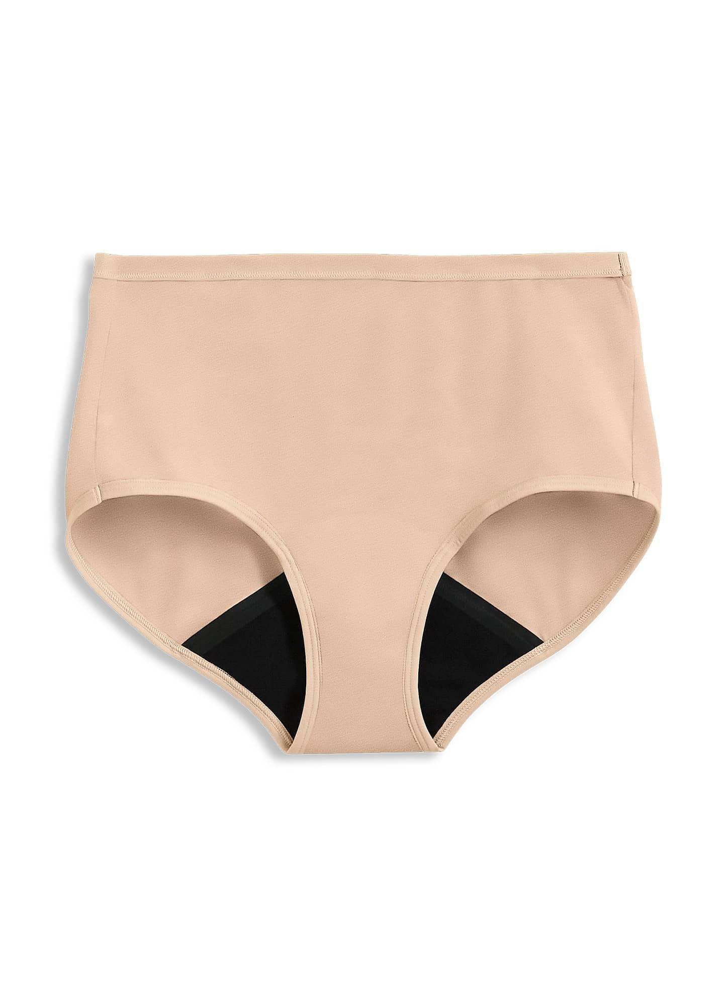 Jockey Jockey Women\'s Underwear Worry Free Cotton Stretch Heavy Absorbency Brief, Light, XL