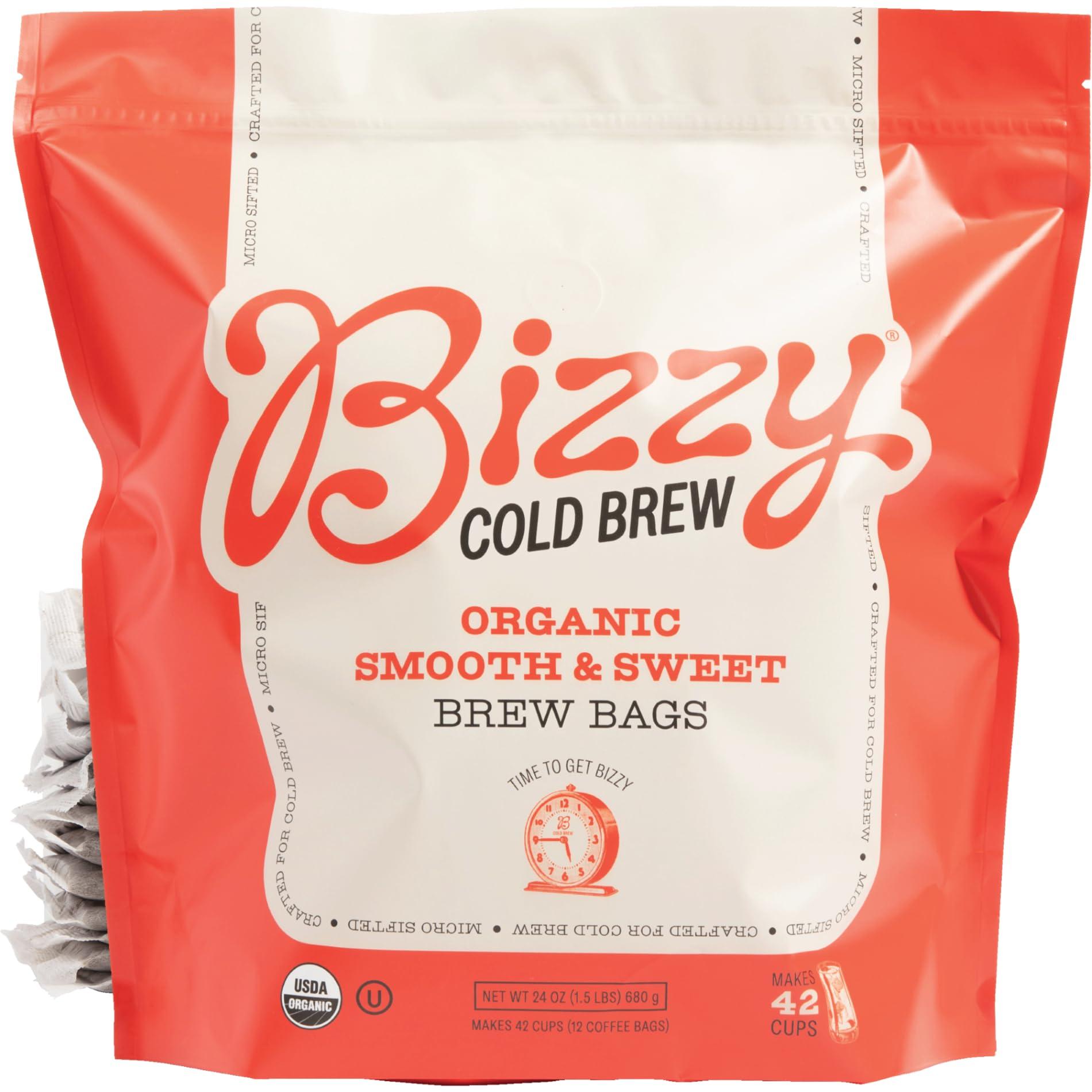 Bizzy Bizzy Organic Cold Brew Coffee | Bundle | Brew Bags | 12ct Espresso Blend, 12ct Dark & Bold, 12ct Smooth & Sweet | 3 Pack