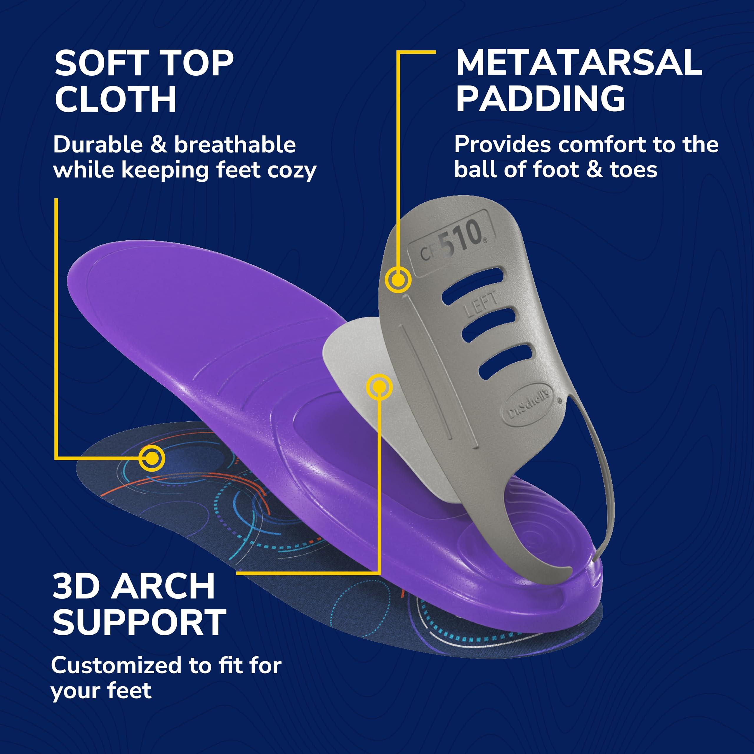 Dr. Scholl\'s Dr. Scholl\'s Custom FiT Comfort Insoles, High Arch Support Inserts for Women Size 5.5-6, Men 4.5-5, Full Length Insoles Men Women, All Day Comfort, Supports Plantar Fascia, High Arch Support CF510