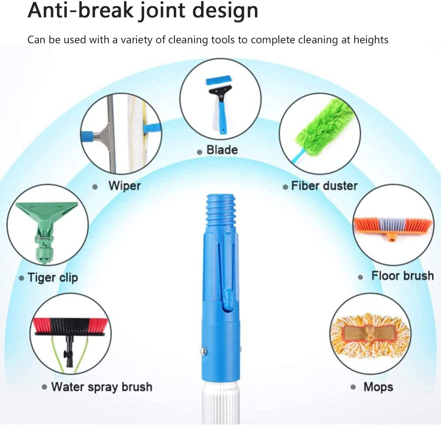 AUGUSE Water Fed Pole Kit,Water Fed Brush 30ft Window Cleaning Pole, Window Cleaning Brush Kit, Water/Hose Line Rod, Extendable Window Glass Cleaner, Conservatory Roof and Solar Panel Cleaning Equipment (Si