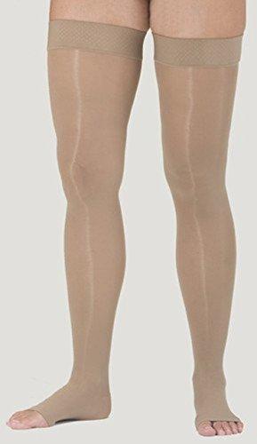 mediven medi Assure, 30-40 mmHg, Thigh High Compression w/Silicone Top-Band, Open Toe
