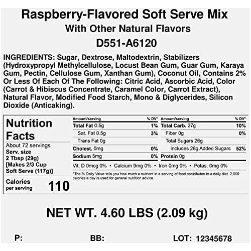 Dole Dole Soft Serve Mix, Raspberry, 4.60 Pound