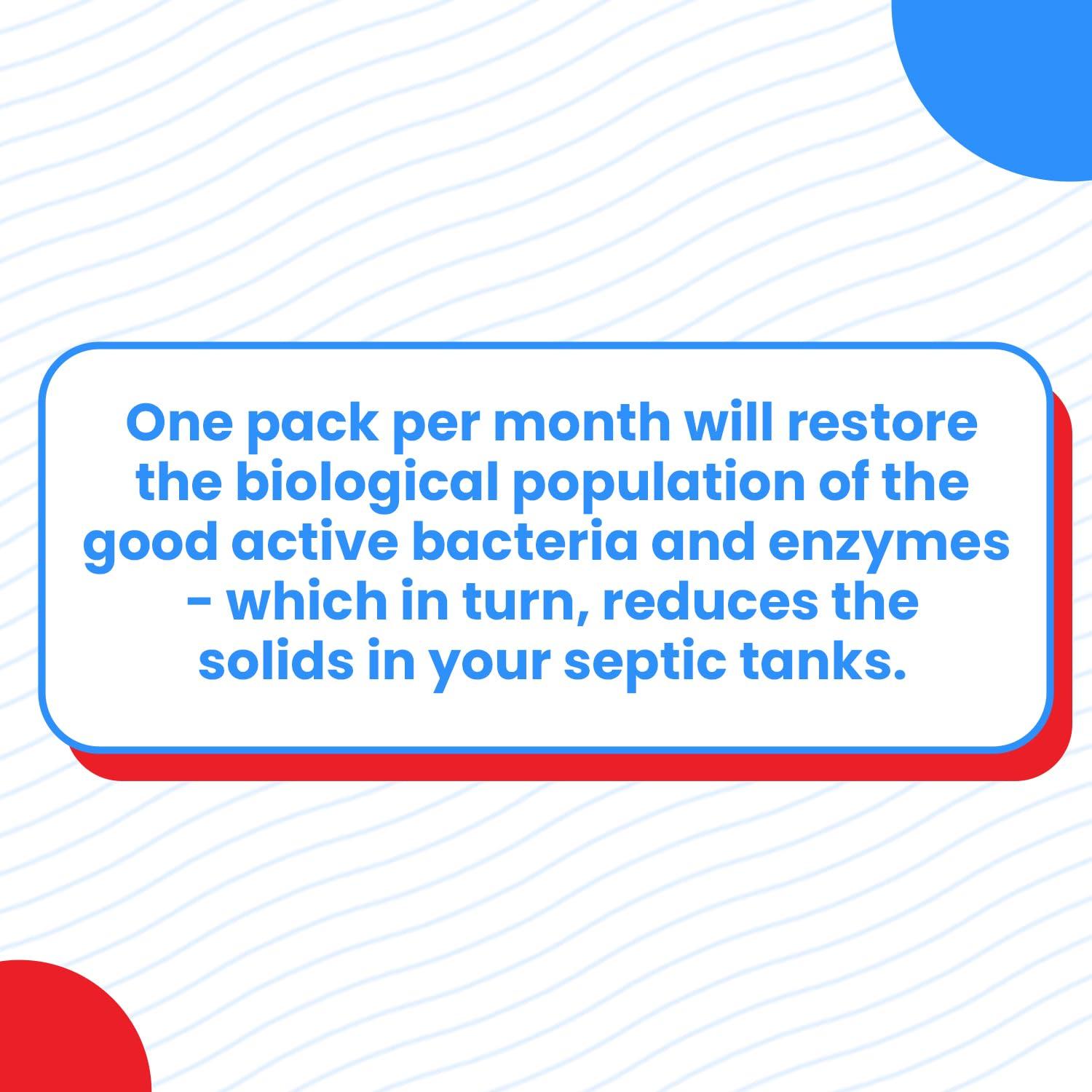 Septi-Flow Septic Tank Treatment | Septic Enzyme Pods | 1 Year Supply | 2+ Billions CFUs per Pod | Fast-Dissolving, Live Bacteria-Plus Enzymes | Prevents Backups & Odors | Made in USA by Septi-Flow | 12 Packets