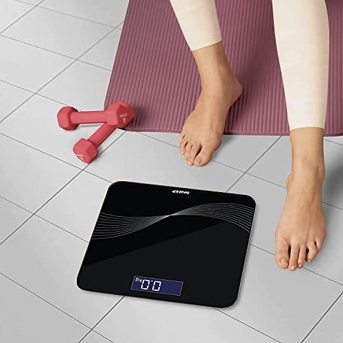 beatXP beatXP Wave Digital Weighing Scale|LCD Panel|Thick Tempered Glass|Electronic Weight Machine| Weighing Scale (Black)