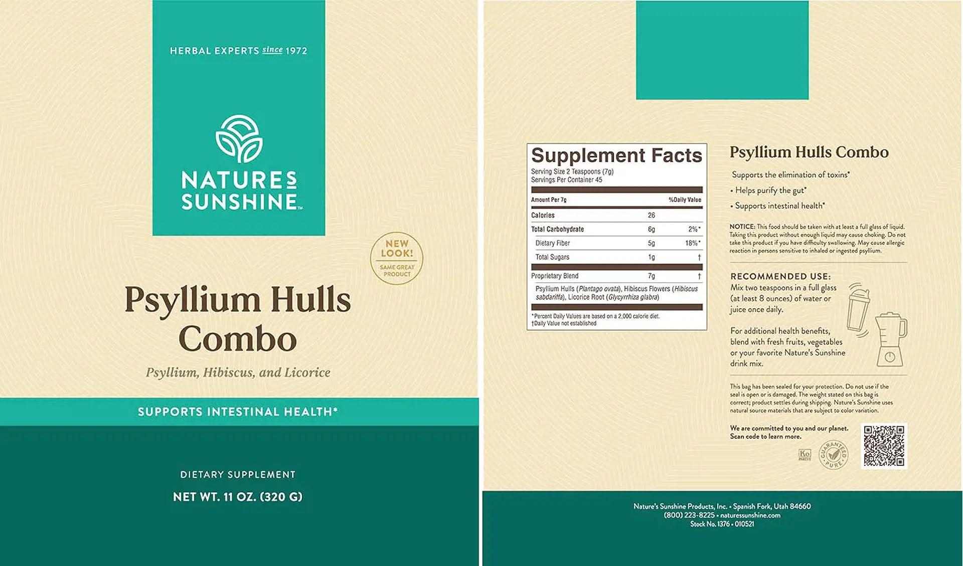 Nature's Sunshine Nature's Sunshine Psyllium Hulls Combination 11 Oz
