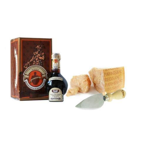 Alma Gourmet 25 Year Aged Extravecchio Traditional Balsamic Vinegar of Modena D.O.P. & Parmigiano Reggiano D.O.P Combo Pack by Alma Gourmet