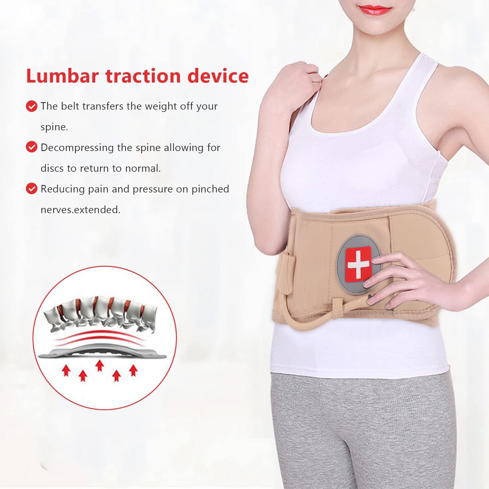 Luejnbogty Lumbar Spinal-Air Decompression Back Belt Air Traction Waist Protector Belt Pain Lower Lumbar Support Fit for 29 Inches -49 Inches