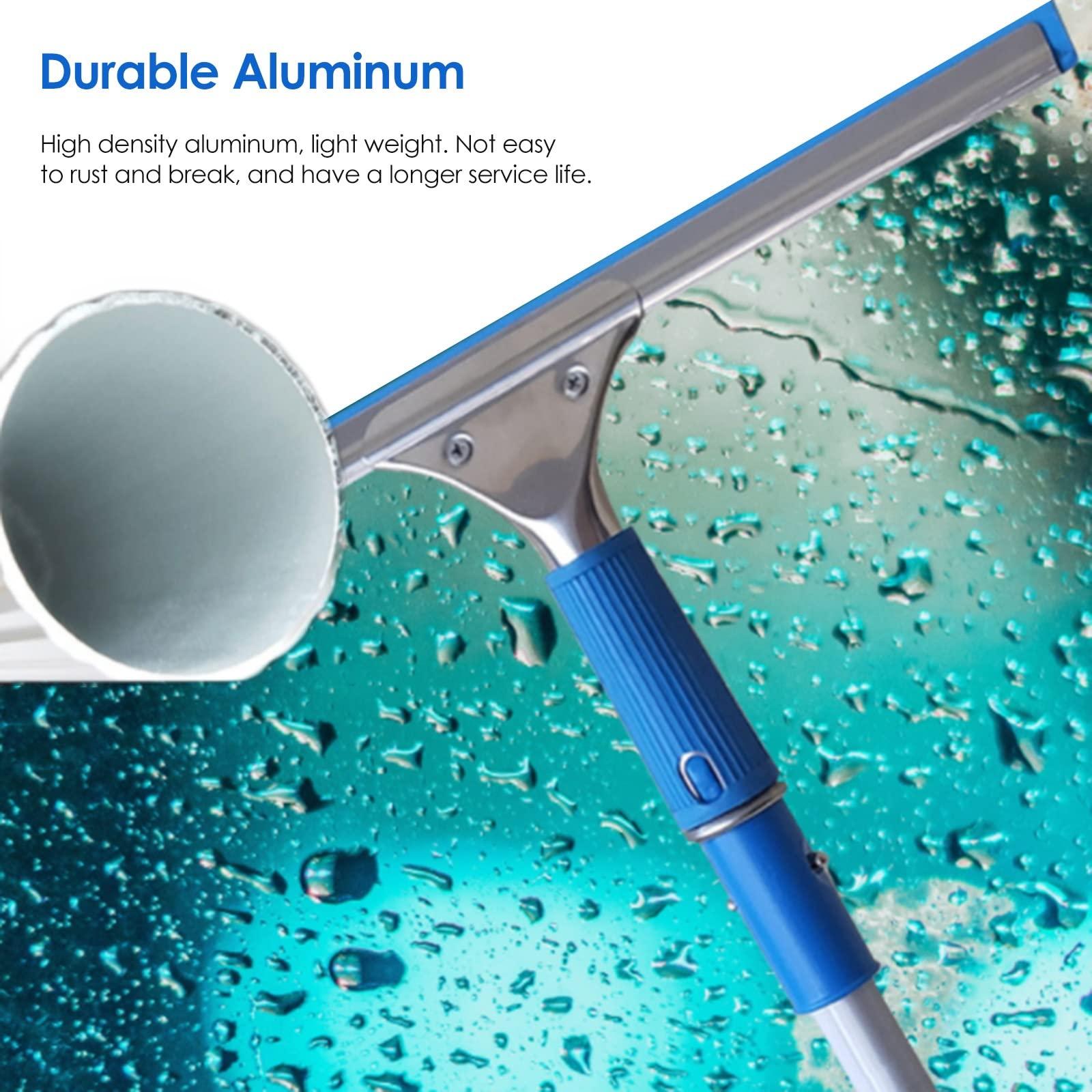 YXXSDP 4 8 12 15 20 Ft Long Window Cleaning Tool with Telescopic Pole, 2 in 1 Professional Window Squeegee Cleaner Window Washing Kit, Household Equipment, for High Window (Size : Length 6m/19.7ft)