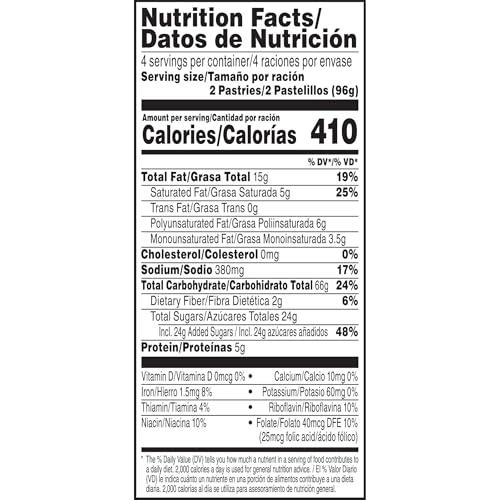 Pop-Tarts Pop-Tarts Toaster Pastries, Breakfast Foods, Kids Snacks, Unfrosted Brown Sugar Cinnamon (96 Pop-Tarts)