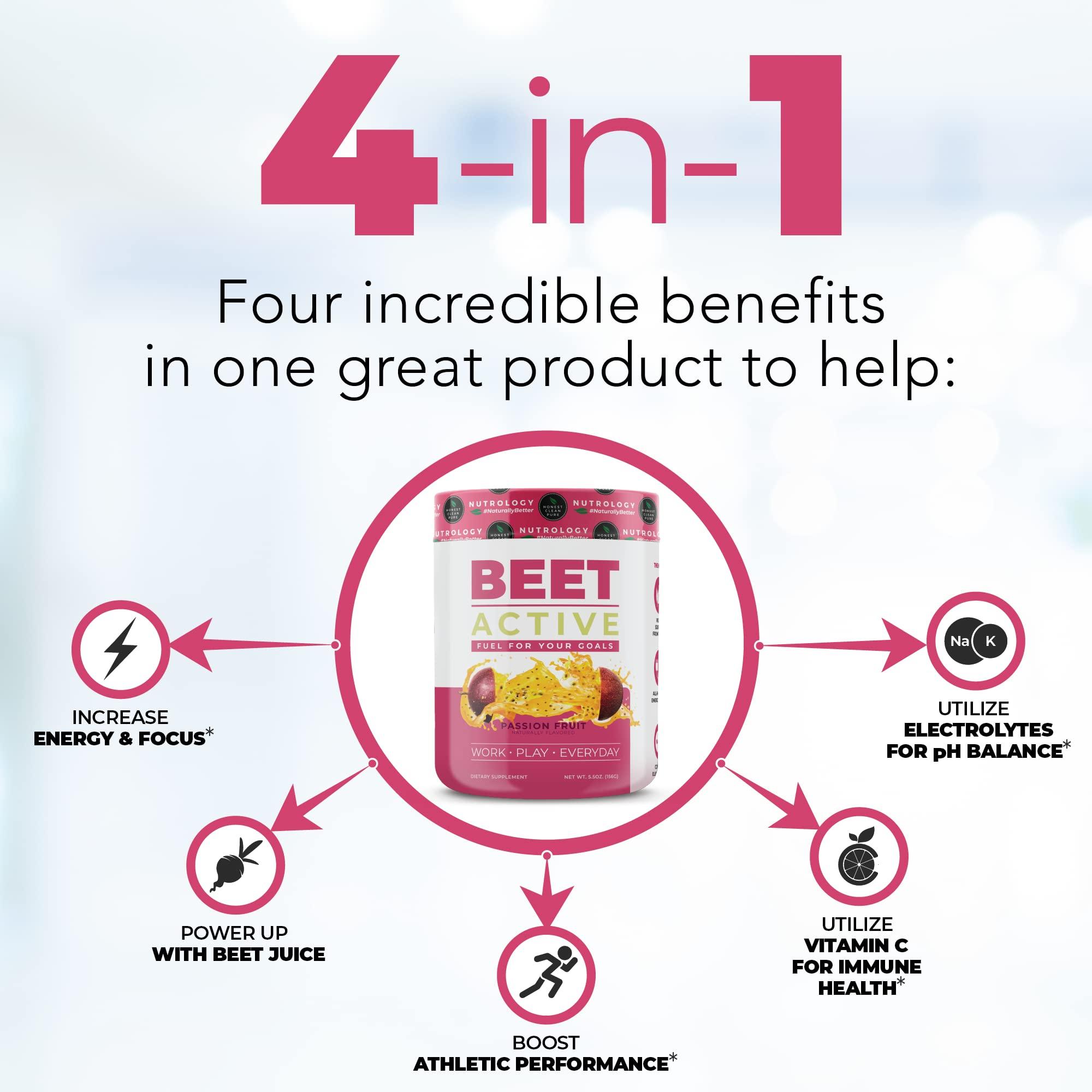 Nutrology Nutrology TRIPACT Protein Powder, 7-in-1 Meal Replacement Shake, Creamy Chocolate (40 Servings) Beet Active, Natural Pre-Workout Powder, Passion Fruit Flavor (30 Servings)