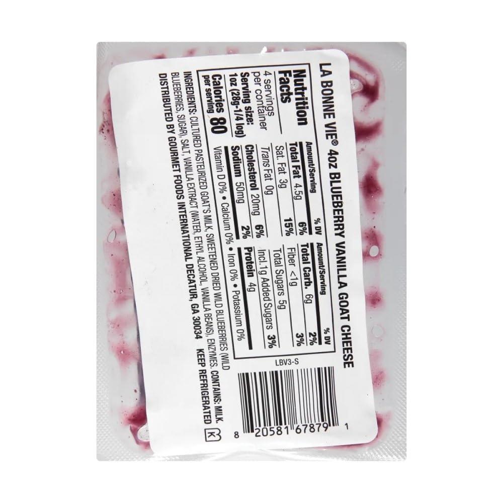 La Bonne Vie La Bonne Vie Blueberry Vanilla Goat Cheese, 4OZ, 12 Pack