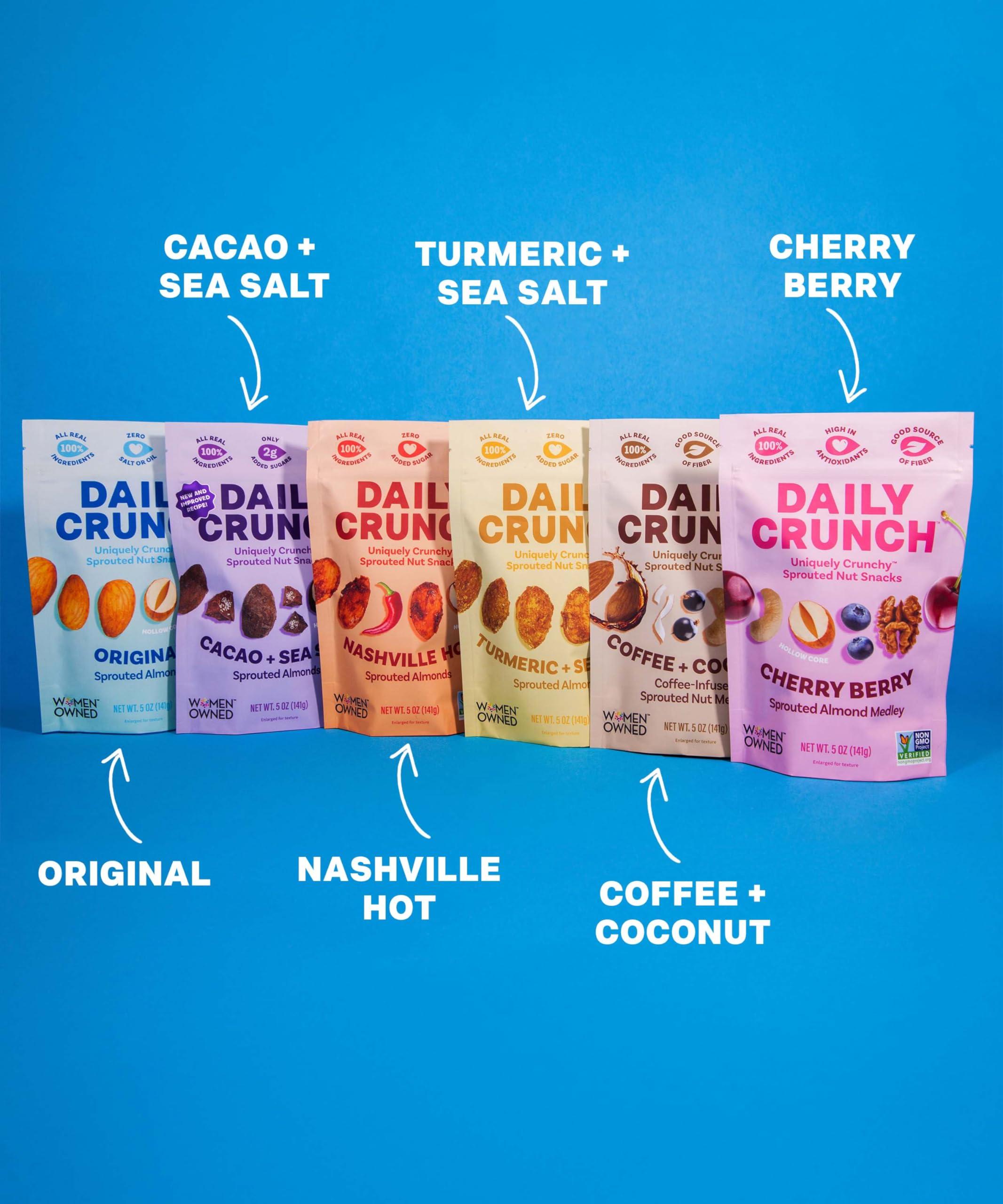 Daily Crunch Daily Crunch Sprouted Almonds - 5 Ounce Bags (Original Sprouted, Single Bag - 5 Ounces)