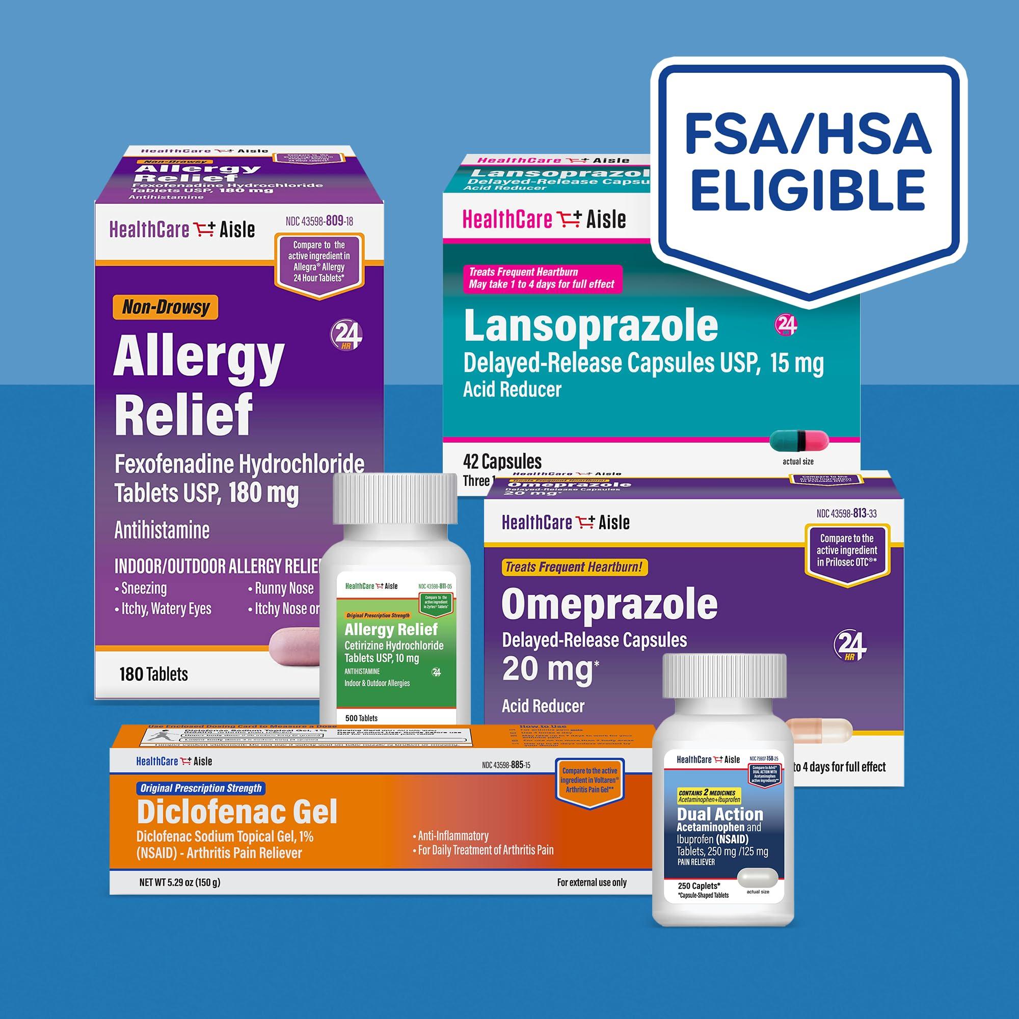 HealthCareAisle HealthCareAisle Allergy Relief - Loratadine 10 mg Orally Disintegrating Tablets USP - 30 Tablets - Original Prescription Strength Allergy Medication, 24-Hour Relief