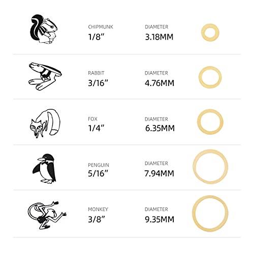 N\C 1000Pcs Dental Elastics Orthodontic Rubber Bands Ties Braces 3.5oz Zoo Pack 10bags (Fox 1/4" 3.5oz)