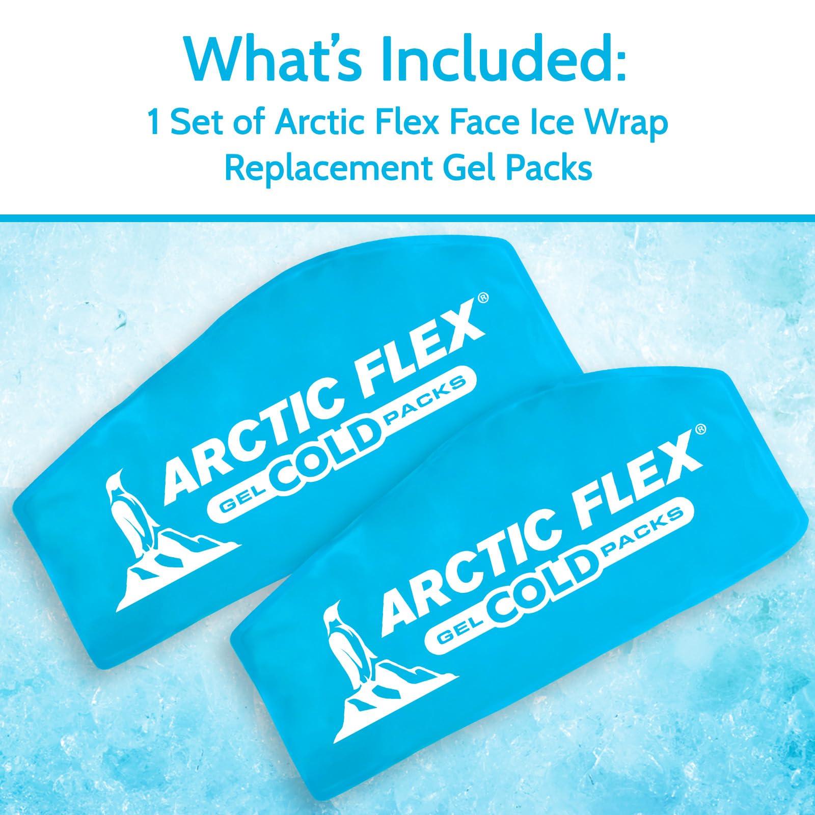Arctic Flex Arctic Flex Gel Replacement Packs - Gel Ice Packs Reusable for Face Ice Brace - Hot and Cold Gel Ice Pack for Injuries, Pain Relief, Swelling - Flexible Therapy Compression Wrap - Athletic, Women, Men