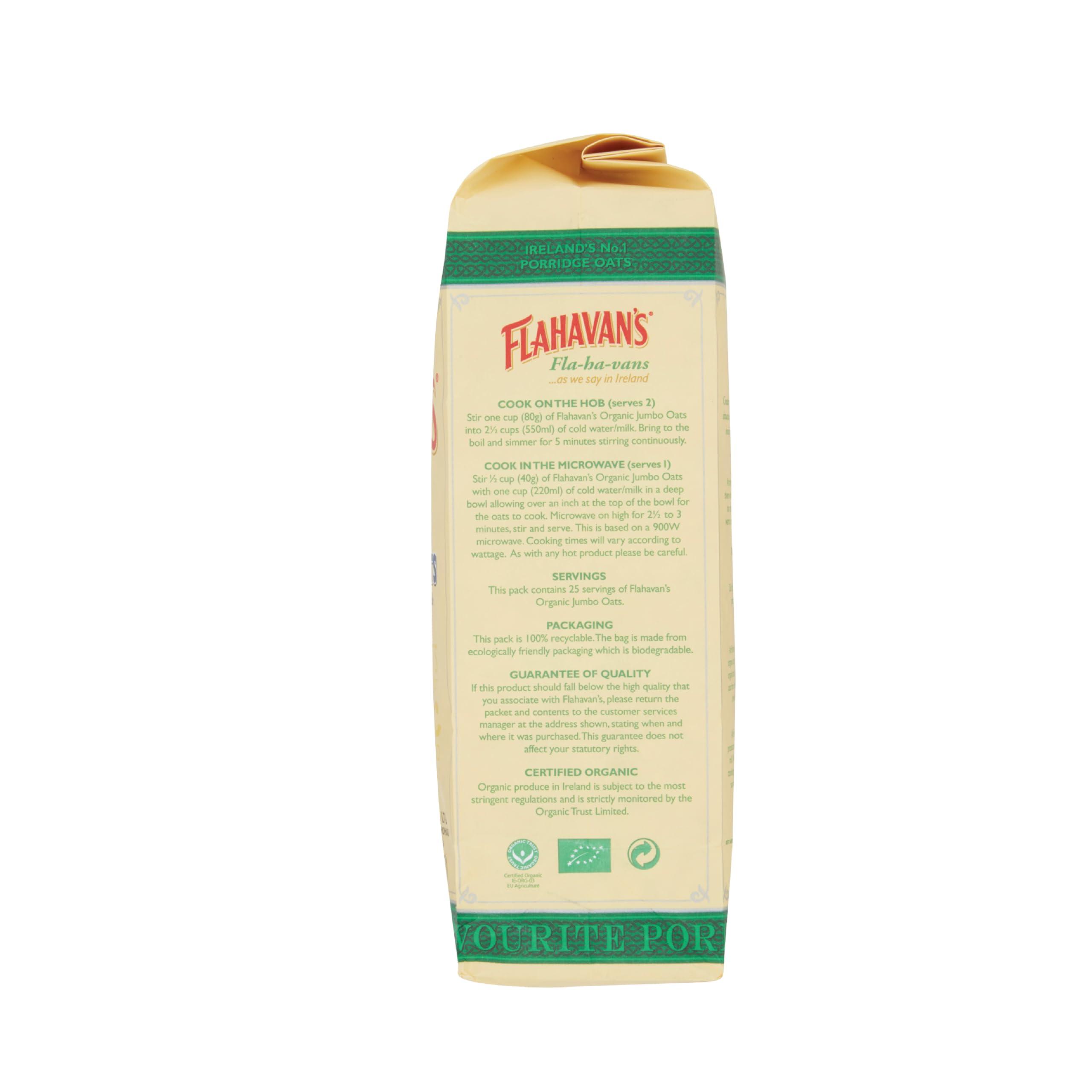 Flahavans Flahavan\'s Irish Organic Jumbo Oats (1Kg)