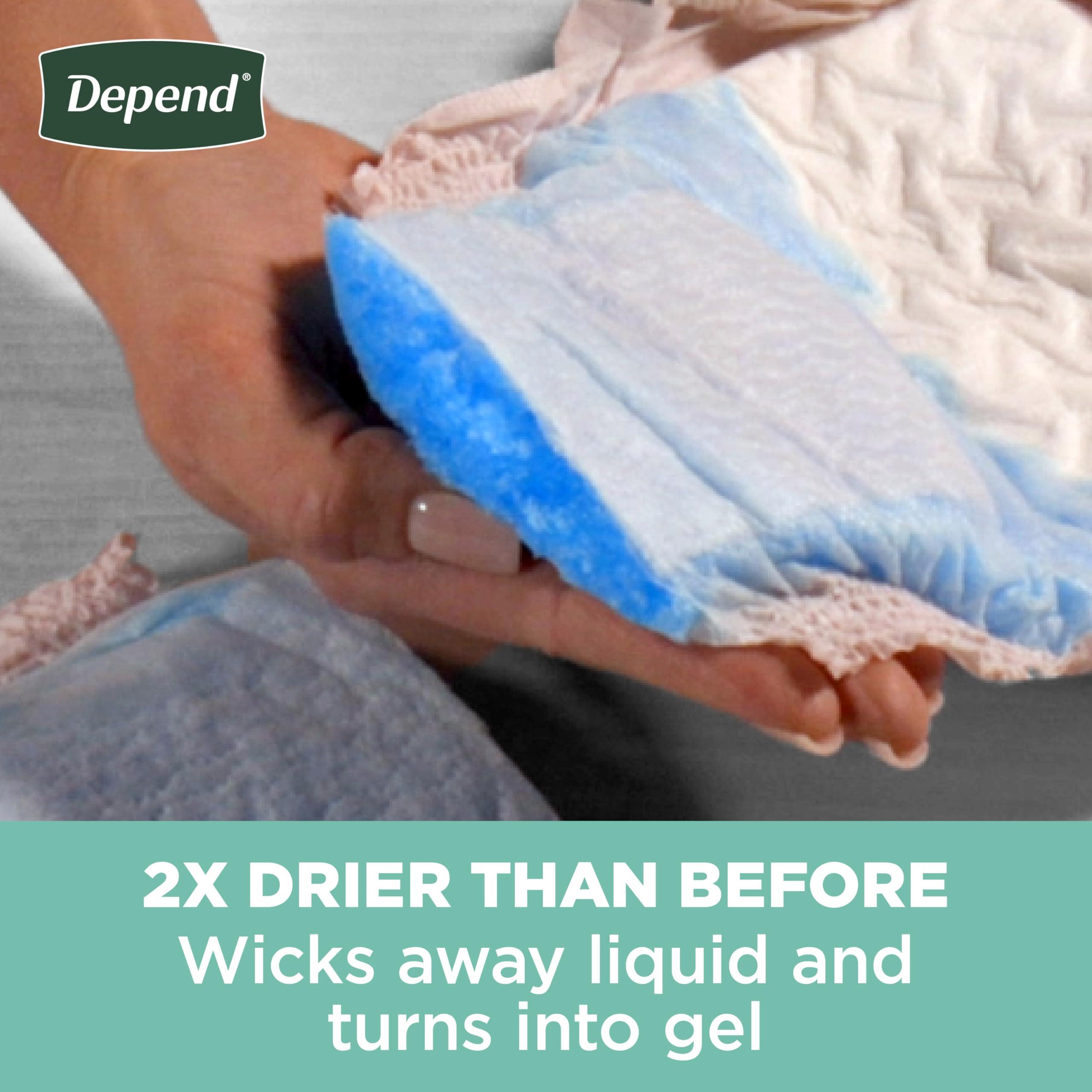 Depend Depend Fresh Protection Adult Incontinence & Postpartum Bladder Leak Underwear for Women, Disposable, Maximum, Extra-Large, Blush, 15 Count, Packaging May Vary