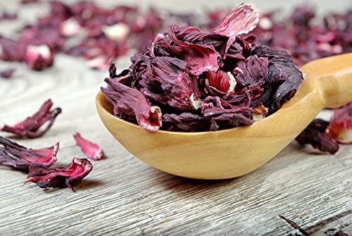 Amazing Chiles & Spices Hibiscus Flowers 2lb (32oz) – All Natural, Triple Cleaned - Whole Soft Flowers and Petals - Flor de Jamaica. Great for Hot or Iced Tea and Agua Fresca. By Amazing Chiles and Spices