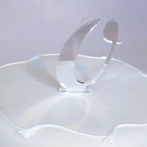 Super Cool Creations Set of 13 Silver Acrylic Mirror Cake Topper Numbers Script - 10cm /5cm Spike