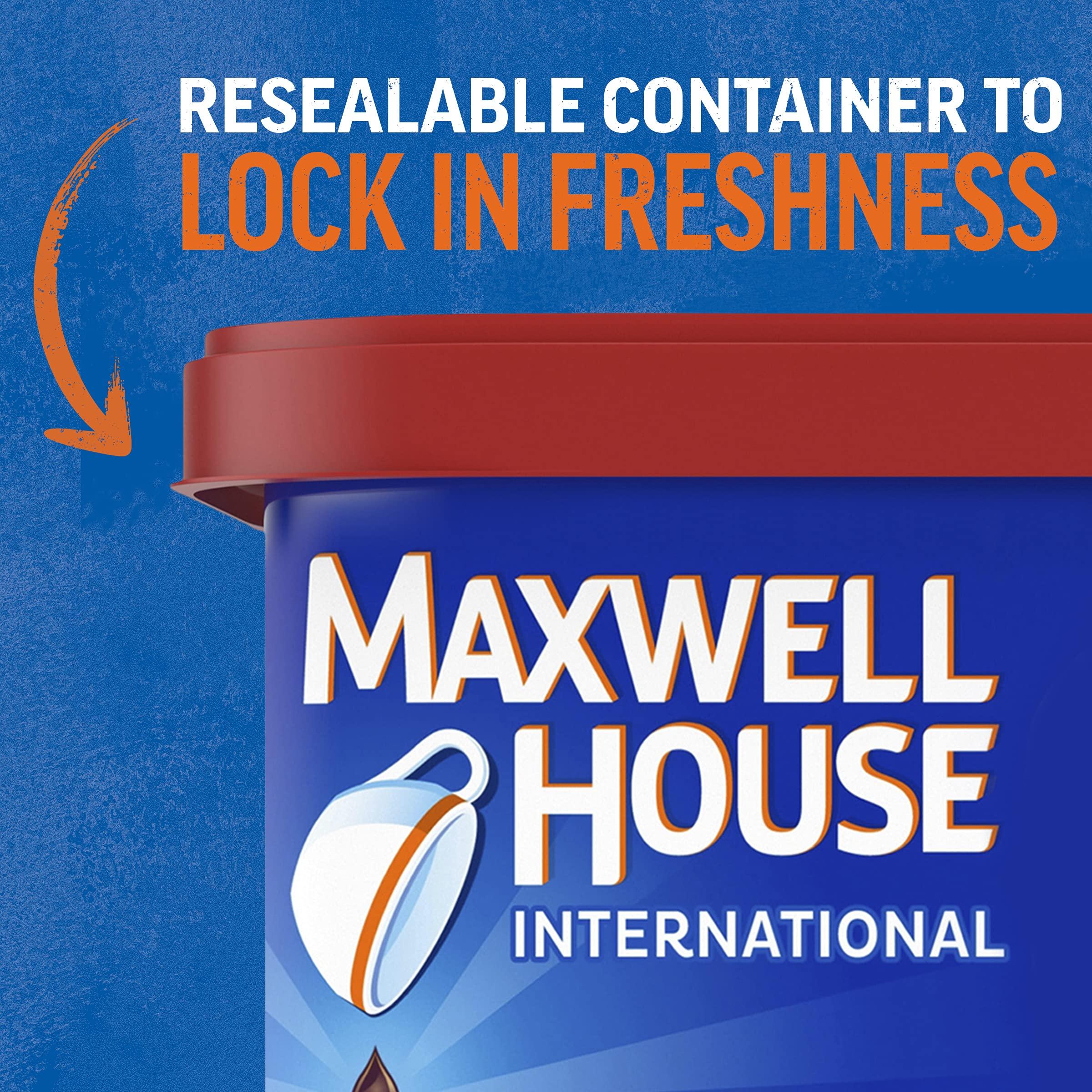 MAXWELL HOUSE Maxwell House International Cafe Flavored Instant Coffee, Cafe Francais, 7.6 Ounce Canister