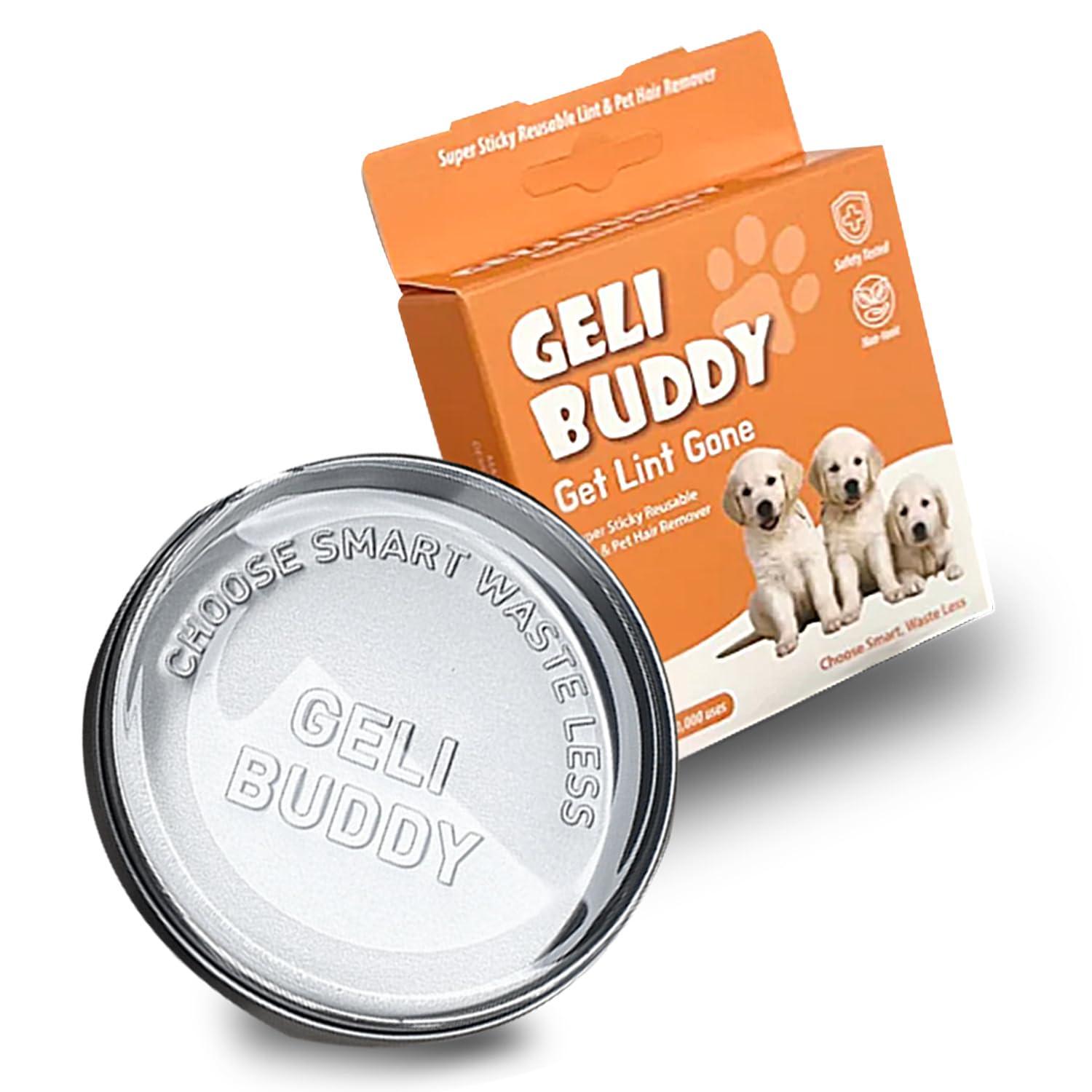 INBEBO INBEBO Geli Buddy - Pet Hair and Lint Remover for Clothes, Sofa, Furniture, Carpet, and Car Cleaning - Cat and Dog Hair Remover - 30,000 Uses & Earth-Friendly Pet Hair Removal Tool - Small, Orange