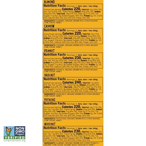 SOUTH FORTY SNACKS South 40 Snacks Mix of 6 Nut Bars, Extra Crunchy and Simple Nut Snack Bar, Nuts and Honey, Healthy Sweet Nut Clusters, Individually Wrapped Mediterranean Snacks, Natural Protein(40g Bar, Pack of 12)