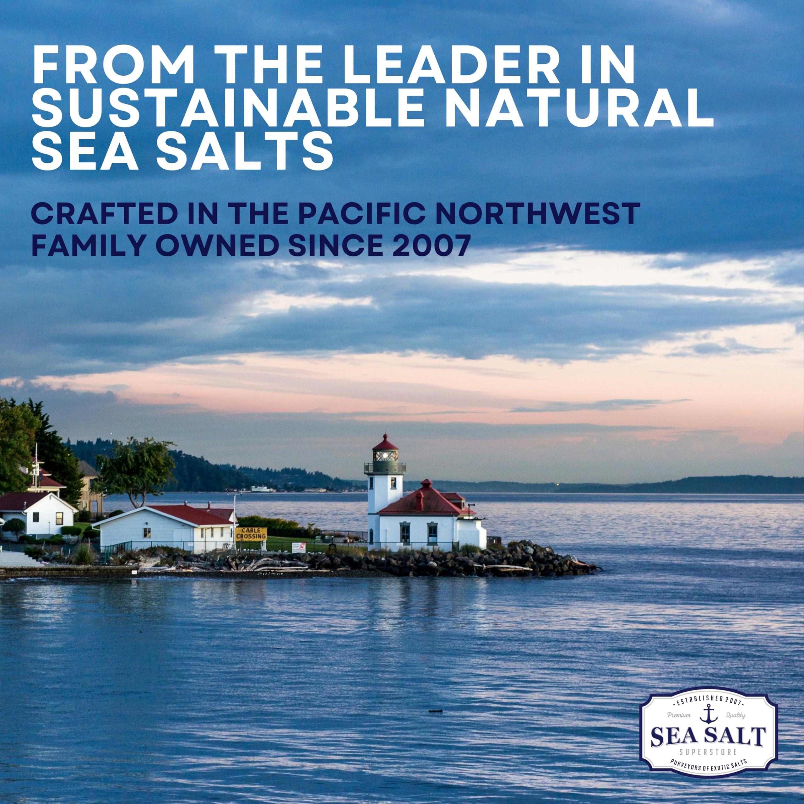 Sea Salt Superstore Kosher Sea Salt, Coarse Grain Kosher Salt, Coarse Salt Replacement for Table Salt, Non-Iodized & Natural Coarse Sea Salt for Grinder, 14 oz Bag, Sea Salt Superstore