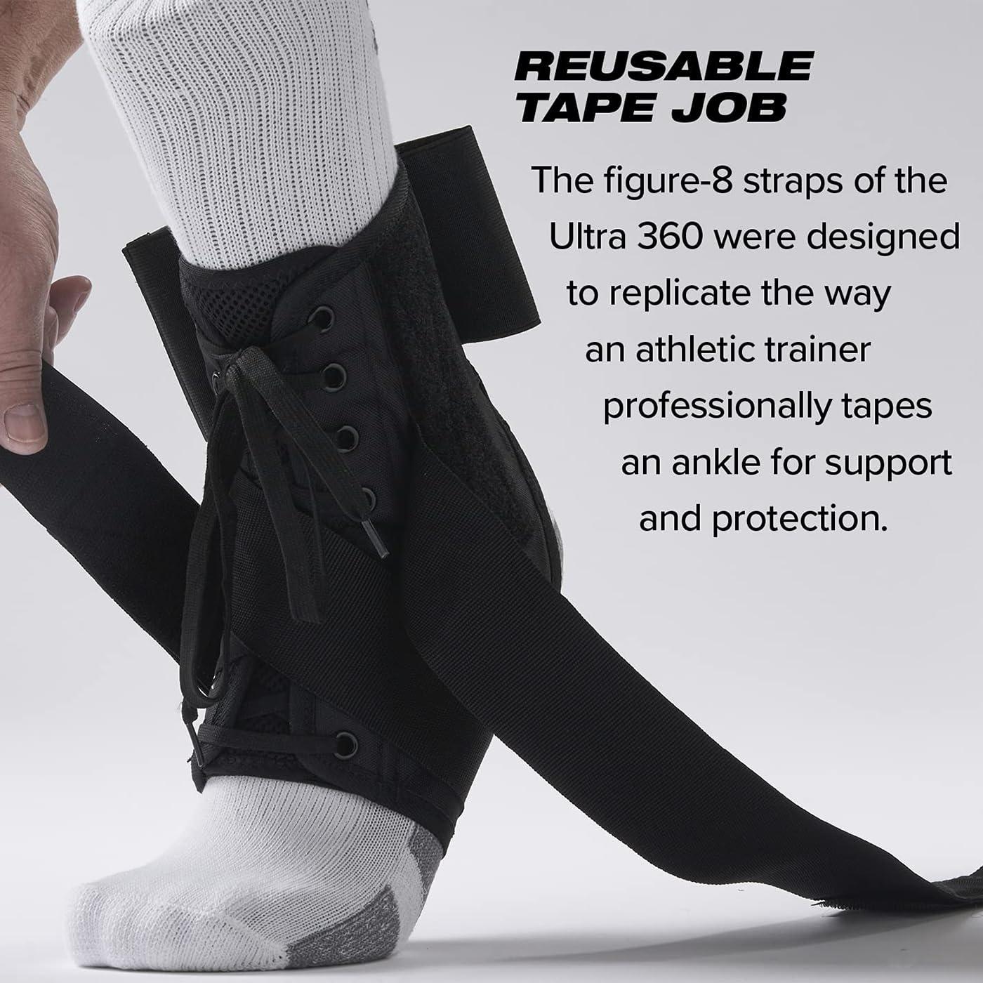 Ultra Ankle Ultra 360 Lace-Up Adjustable Ankle Brace For Ankle Stabilization, Adjustable Compression