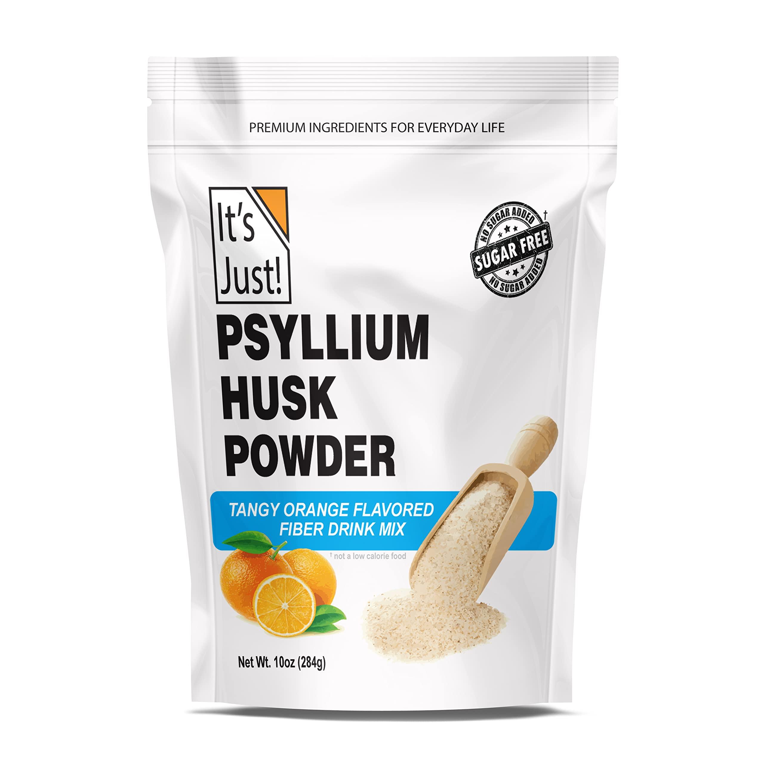 It\'s Just! It\'s Just! - Psyllium Husk Powder, Easy Mixing Dietary Fiber, Cleanse Your Digestive System, Finely Ground Powder, Ideal for Keto Baking, Non-GMO (Tangy Orange, 10oz (Pack of 1))