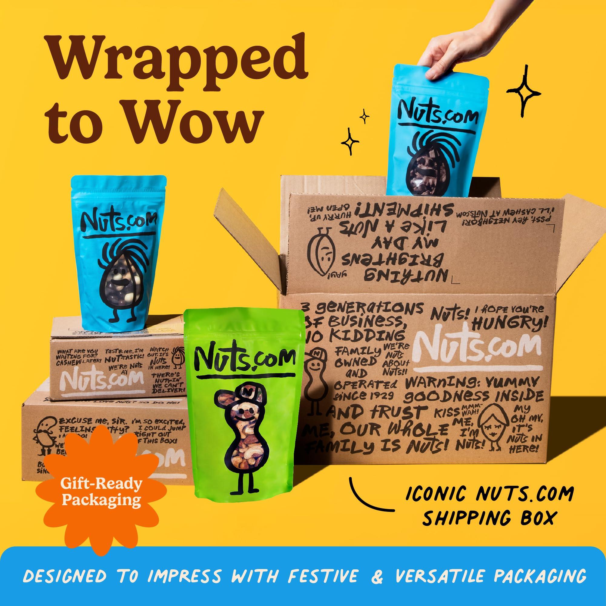 Nuts.com Nuts.com - Nuts and Dried Fruits Snack Box Gourmet Nuts and Dried Fruits Mix Assortment for Winter, Valentines Day, and Festive Gifts Package Includes Mixed Nuts, Dried Apricots & Fruits, Trail Mix, Heat Mix and Apple Pie Crunch