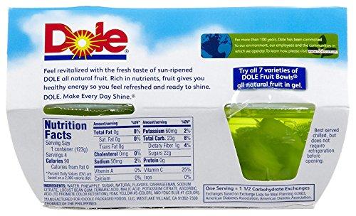 Dole Dole Fruit Bowls, Pineapple in Lime Gel, 4.3 oz, 3 pk