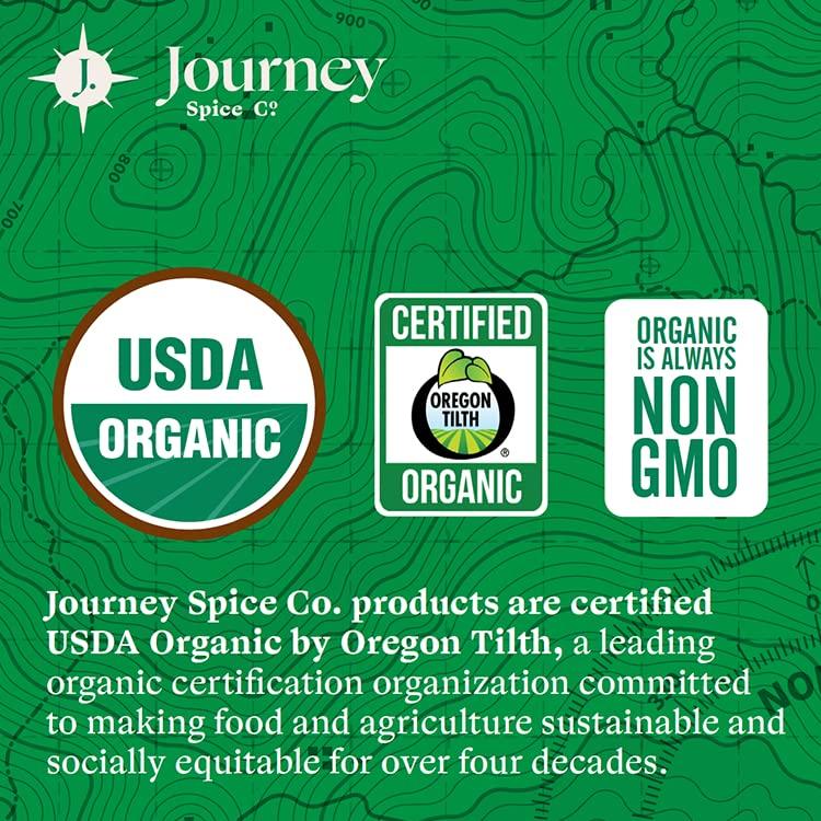 Journey Spice Co. Organic Gourmet Mediterranean Spice and Seasoning Gift Set by Journey Spice Co. | Salt-Free | Greek Seasoning | Meat & Vegetable Seasoning | Non-GMO