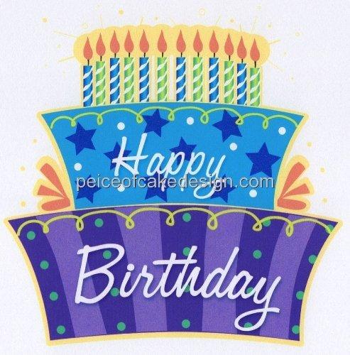 A Birthday Place Happy Birthday Cake ~ Edible Cake Topper