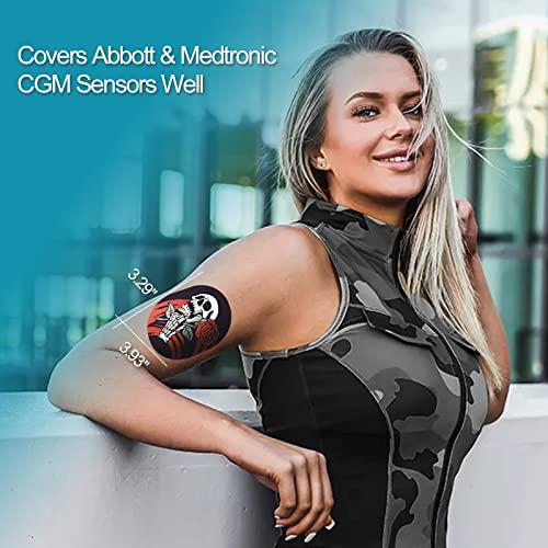 lurexes Adhesive Patches for Abbott Freestyle Libre and for Medtronic Guardian Sensor Waterproof and Sweatproof CGM Sensor Patches Continuous Glucose Monitor Protection Cover for 10-14 Days (24 Pack, Oval)